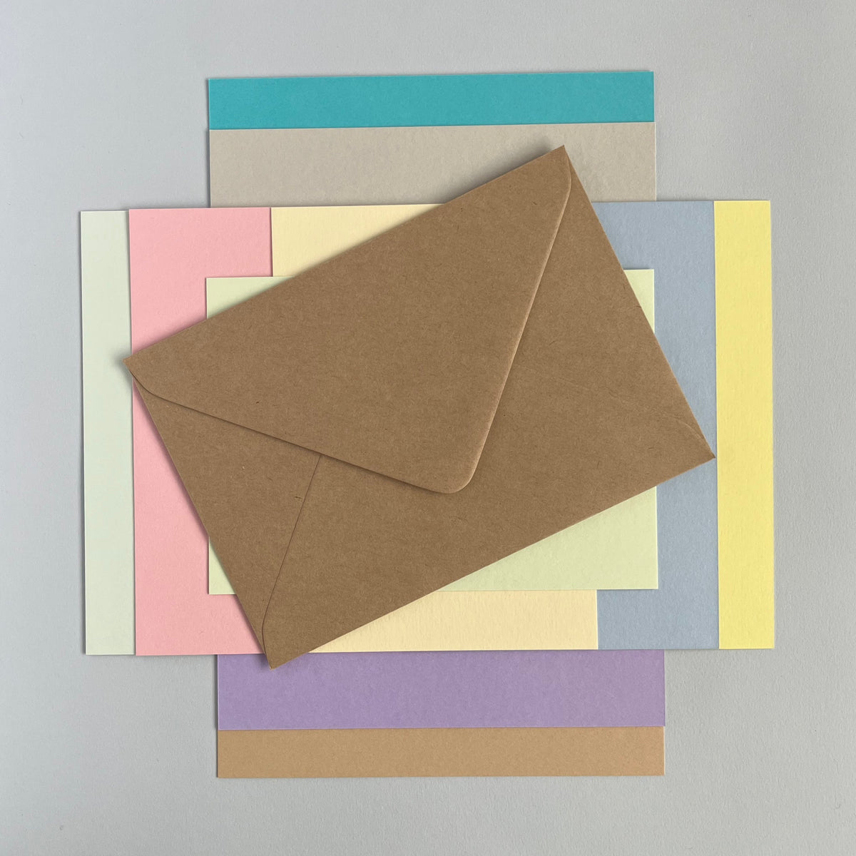 Multicoloured Correspondence Cards - Set of 10