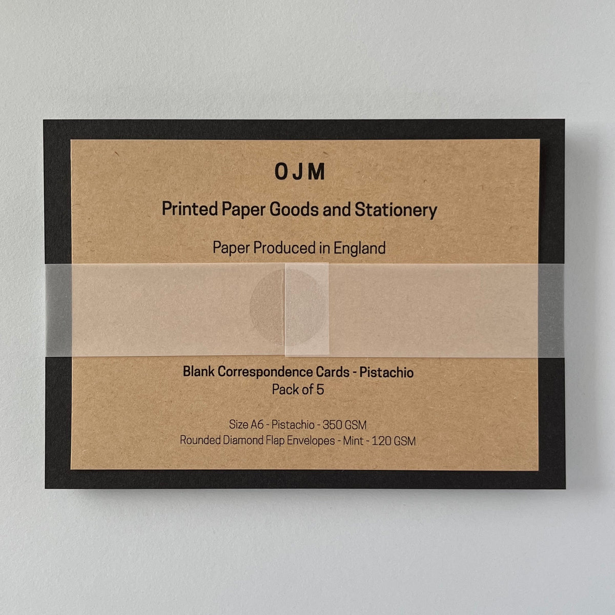 Pistachio Correspondence Cards - Single/Set of 5