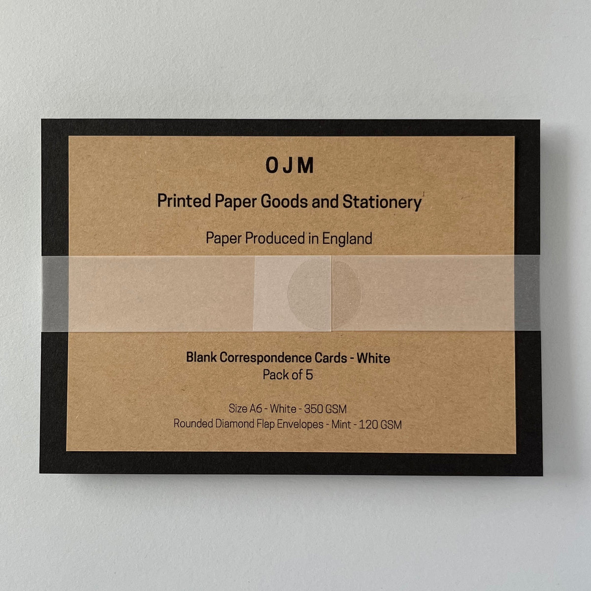 White Correspondence Cards - Single/Set of 5