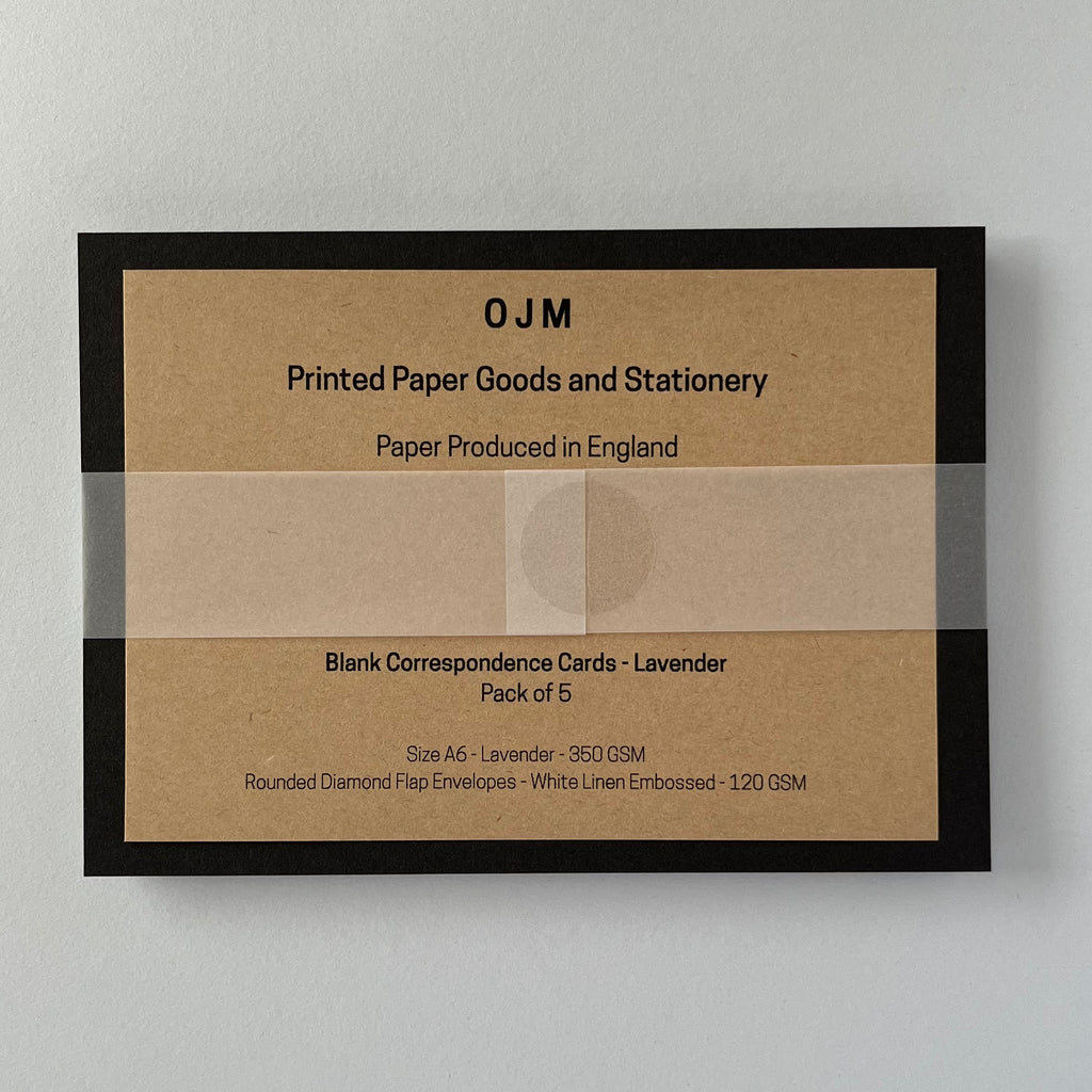 Lavender Correspondence Cards - Single/Set of 5