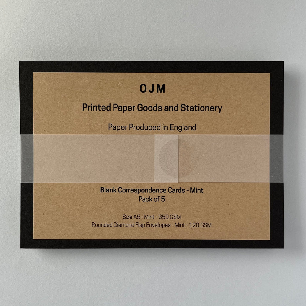Mint Correspondence Cards - Single/Set of 5