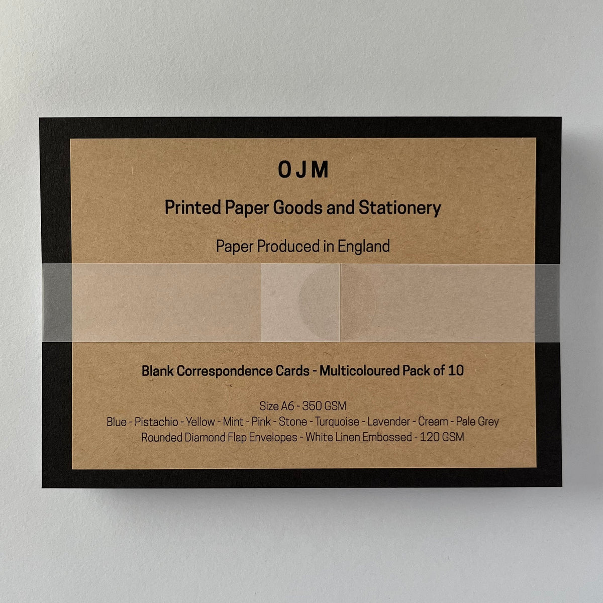 Multicoloured Correspondence Cards - Set of 10