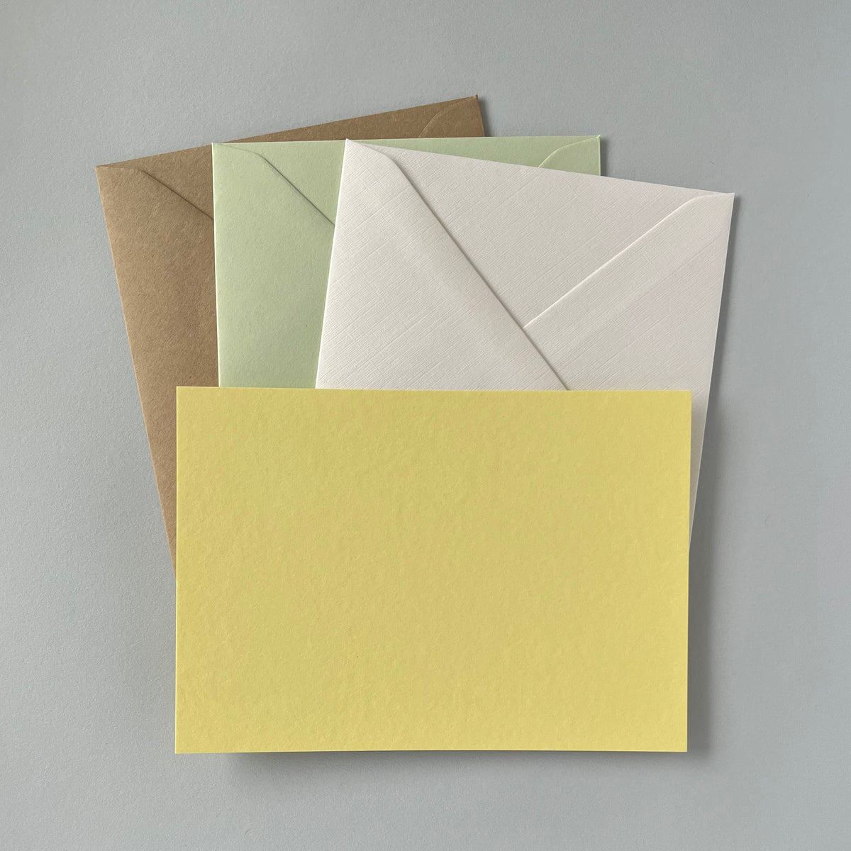 Yellow Correspondence Cards - Single/Set of 5